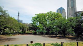 井伊直弼の銅像がある公園