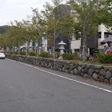 まっすぐのびる道。