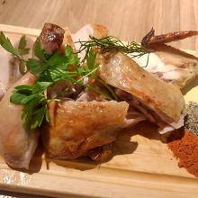 右下のスパイスがおいしかった。