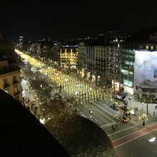 カサ・ミラの屋上からの眺め