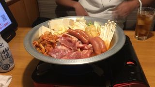 息子とキムチチゲ鍋！