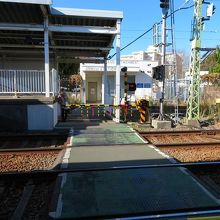 構内踏切と米軍専用改札口