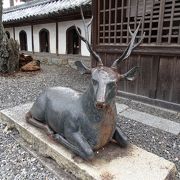 鈴鹿の由来となった鹿の像があります （関地蔵院）