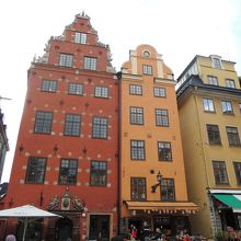 ノーベル博物館などが建つ広場