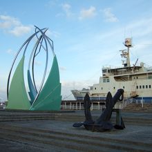 イカのモニュメントがありました