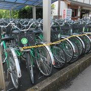 駅前のレンタサイクル