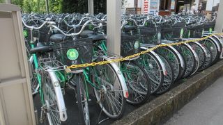 駅前のレンタサイクル