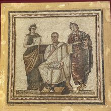 「ウイルギルスとムーサ」バルドー博物館収蔵モザイクの珠玉