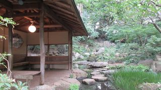 近くにちょっとした瀧のような造作があり、小川のせせらぎも聞こえて心地よったです。