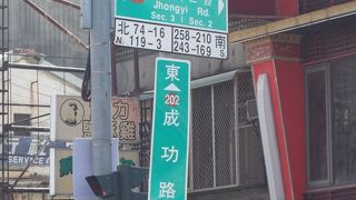 台南の中心を南北に走る幹線道路