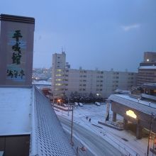 部屋の窓から見えた景色