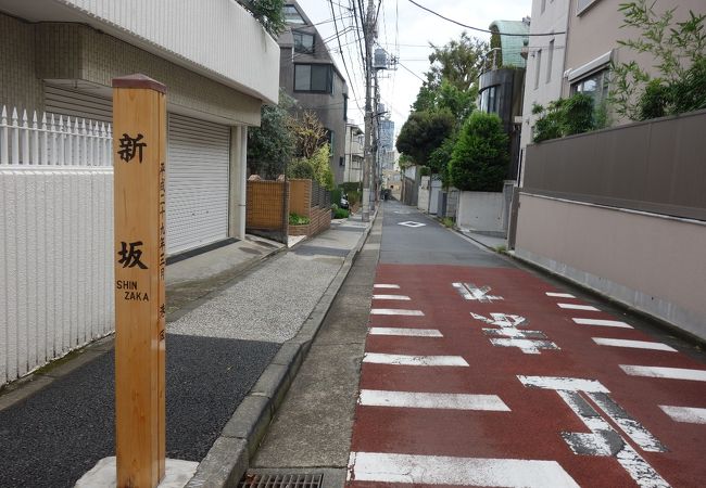 高級住宅地の長い坂道