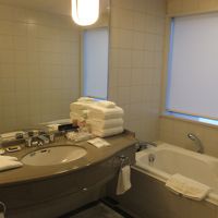 右がバス左シャワー、更にトイレは奥に1つ、リビングの横に1ツ