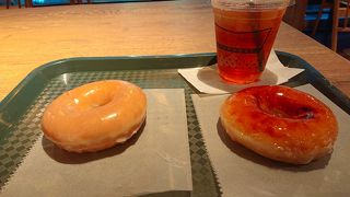 ゆったりドーナツをいただきます。