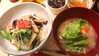 豚肉の明太子炒めと高菜