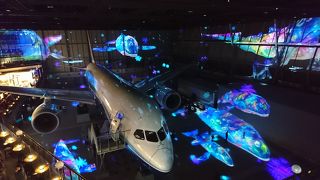光と音の飛行機のテーマパーク