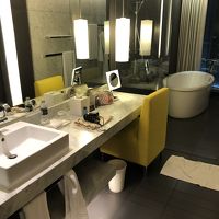 バスルームと洗面の間にドアが無いのもデザインかな？