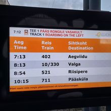 ホーム毎に案内がありわかりやすい