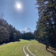 富士山に向かって打てる