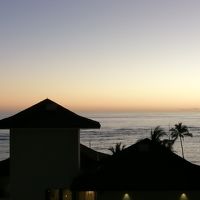 屋根越しにサンセット