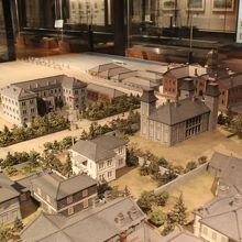 明治時代の日本大通りの模型