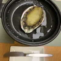 あわびの踊り酒蒸しは柔らかでコリコリしてる