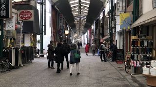 人通りが少なかった