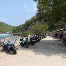 バイクの進入はここまで