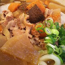 Kちゃんは豚汁うどん！美味しそう！