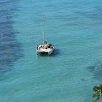 ２３階のラナイから見た、「カヴェヘヴェヘ＆カタマラン」。