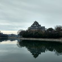 後楽園のほうから見た岡山城
