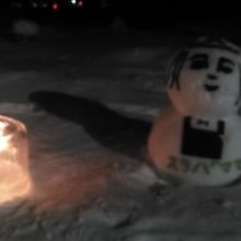 スタバママ雪だるま、なんていうユニークな作品も(;^ω^)。
