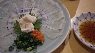 この時期はフグ刺し