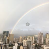 お部屋からの虹