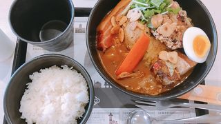 サーモンパークのフードコート「奥芝商店」スープカレー