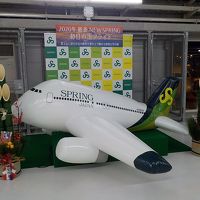 春秋航空・初日の出フライト・搭乗ロビーの飾り