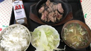 若狭の高良食堂でステーキ単品650円を