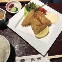 アジフライ定食