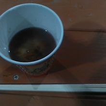 頂いた無料お汁粉の様子