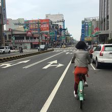 レンタサイクルで自転車で台南を走る