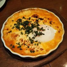 白アスパラ＆モッツアレラ。アツアツ＆伸び～る。卵が嬉しい。