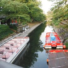 松川辺り(塩倉橋から松川茶屋・遊覧船乗り場方面)