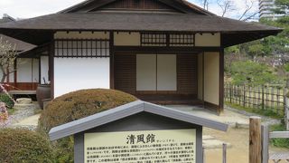 縮景園の真ん中にあり