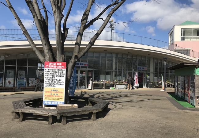 道の駅柳津（岐阜市）：公園の駐車場のようだ