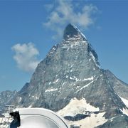 マッターホルン、モンテローザなどスイスアルプスが360度楽しめる展望台