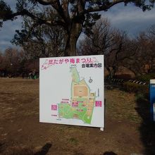 羽根木公園梅まつり案内図