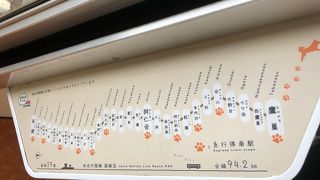 アテンダントがいないときは自分で風景の確認を