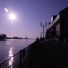 夕陽モードで撮影