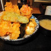 昼は天丼・えび天丼・江戸前穴子入り天丼