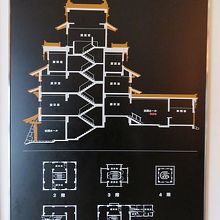 模擬天守案内板